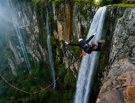 Salto de Pêndulo em Urubici